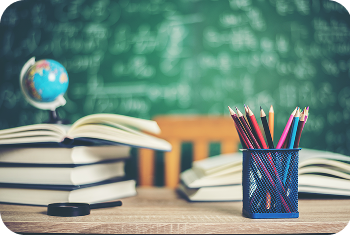 Layered backdrop - Classroom / books background
